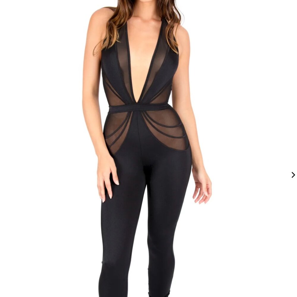 Trashy Lingerie Deco Plunge Catsuit Jumpsuit